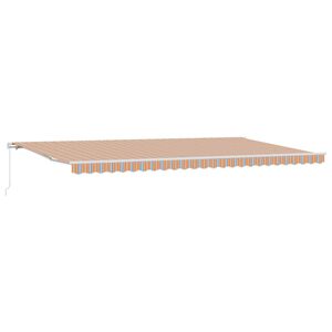 vidaXL Toldo retr&aacute;ctil Multicolor 600 x 300 cm Poli&eacute;ster y Aluminio