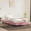 vidaXL Estructura de cama sin colch&oacute;n terciopelo rosa 90x220 cm