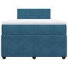 vidaXL Cama box spring con colch&oacute;n terciopelo azul 120x190 cm