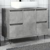 vidaXL Mueble de baño madera de ingeniería gris hormigón 80x33x60 cm