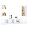 vidaXL Set de muebles para TV 5 piezas madera contrachapada blanco