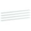 vidaXL Estante para estantería 4 uds madera blanco brillo 100x10x1,5cm