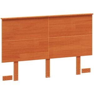 vidaXL Cabecero de cama madera maciza de pino marr&oacute;n cera 120 cm