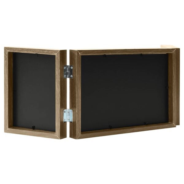 vidaXL Marco de foto collage triple marr&oacute;n claro 28x18 cm+2x(13x18 cm)