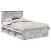 vidaXL Estructura de cama Concreto 120 x 200 cm Madera de pino macizo