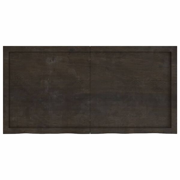 vidaXL Tablero mesa madera roble tratada marr&oacute;n oscuro 120x60x(2-4) cm