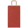 vidaXL Bolsas de papel con asas 250 uds rojo 21x11x36 cm