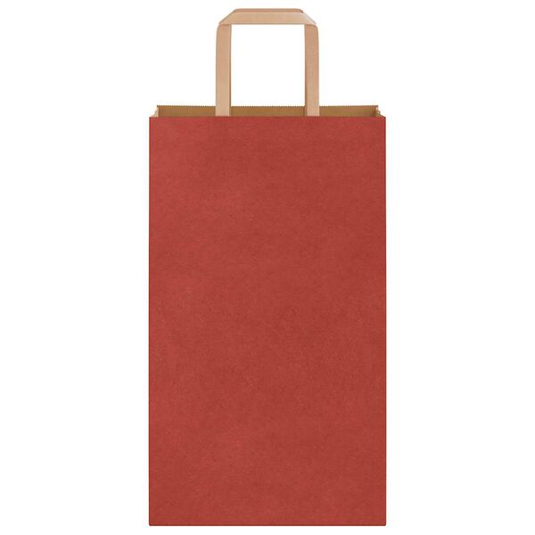 vidaXL Bolsas de papel con asas 250 uds rojo 21x11x36 cm