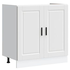 vidaXL Mueble bajo fregadero Porto blanco 80x46x81,5cm madera diseñada