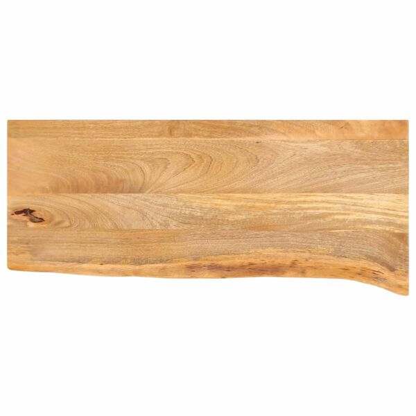 vidaXL Tablero de mesa borde natural madera maciza mango 80x20x2,5 cm