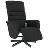 vidaXL Sill&oacute;n reclinable masaje con reposapi&eacute;s cuero sint&eacute;tico negro