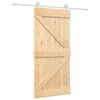 vidaXL Puerta Corredera Natural y Blanco 95 x 210 cm