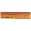 vidaXL Estante pared rectangular madera acacia borde vivo 80x20x2,5 cm