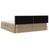 vidaXL Cama con almacenamiento y colch&oacute;n Capuchino 200 x 200 cm