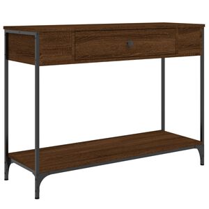 vidaXL Mesa consola madera de ingenier&iacute;a marr&oacute;n roble 100x34,5x75 cm