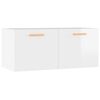 vidaXL Armario pared madera contrachapada blanco brillo 80x35x36,5 cm