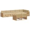 vidaXL Conjunto de sof&aacute;s de exterior 8 uds. y Beige Poli&eacute;ster