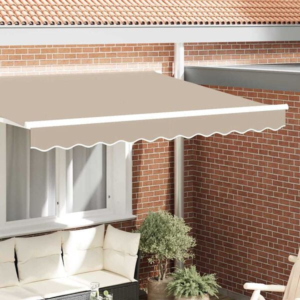 vidaXL Valance de toldo Beige 580 x 20 cm Lona