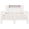 vidaXL Estructura de cama sin colch&oacute;n madera maciza blanca 120x190 cm