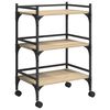 vidaXL Carro de Cocina Roble Sonoma 50 x 35 x 75,5 cm