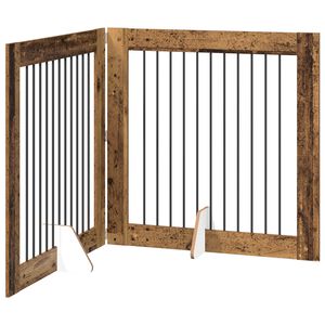vidaXL Puerta para perros plegable con soportes 2 uds. 200,5 cm