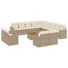 vidaXL Set sof&aacute;s de jard&iacute;n 14 pzas con cojines rat&aacute;n sint&eacute;tico beige