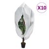 vidaXL Cubiertas para plantas con cremallera 10 uds 70 g/m&sup2; 1x1,55 m