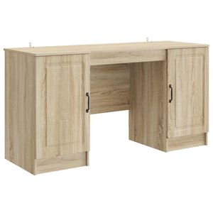vidaXL Escritorio Roble Sonoma 142,5 x 50 x 75 cm Madera de Ingenier&iacute;a
