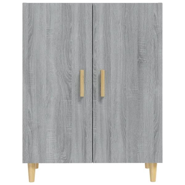 vidaXL Aparador de madera contrachapada gris Sonoma 70x34x90 cm
