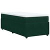 vidaXL Cama box spring con colch&oacute;n terciopelo verde oscuro 80x200 cm