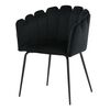 Venture Home Silla de comedor Limhamn terciopelo negro