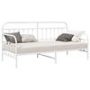 vidaXL Estructura de cama de día con cabecera Blanco 90 x 190 cm Acero