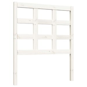 vidaXL Cabecero de cama madera maciza de pino blanco 80,5x4x100 cm