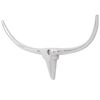 vidaXL Cabeza de toro de aluminio decorativa para pared 96 cm plateada