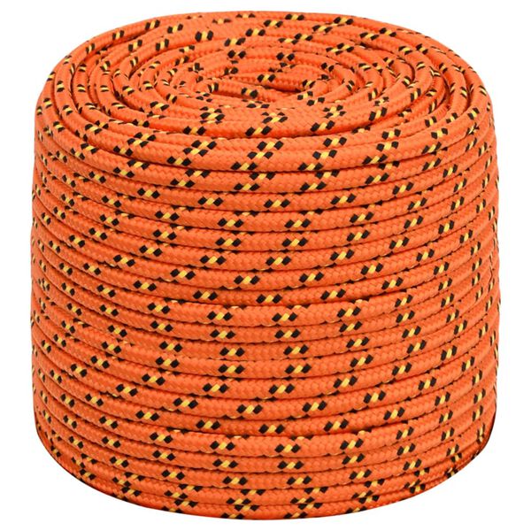 vidaXL Cuerda de barco polipropileno naranja 6 mm 250 m
