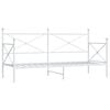 vidaXL Sof&aacute; cama sin colch&oacute;n cuero sint&eacute;tico blanco 90x200 cm acero