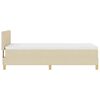 vidaXL Cama tipo Box Spring con colch&oacute;n Crema 90 x 190 cm tela