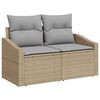 vidaXL Conjunto de sof&aacute; de jard&iacute;n con coj&iacute;n 11 pcs Beige y Gris Claro
