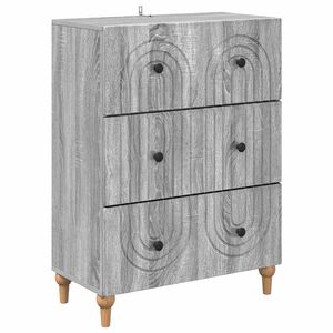 vidaXL Cajonera Gris Sonoma 66 x 34,5 x 90 cm Madera de Ingenier&iacute;a