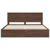 vidaXL Estructura de cama Roble Marr&oacute;n 200 x 200 cm Madera Ingenieril