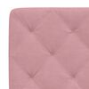 vidaXL Cama con colch&oacute;n terciopelo rosa 90x200 cm