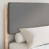 vidaXL Estructura de Cama con Cabecera Tapizada Gris Claro
