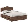 vidaXL Estructura de cama Marr&oacute;n Roble 150 x 200 cm Madera Ingenieril