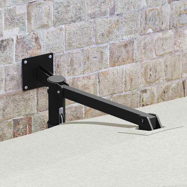 vidaXL Parasol de jardín Beige y Negro 248.5 x 247.5 x 160 cm