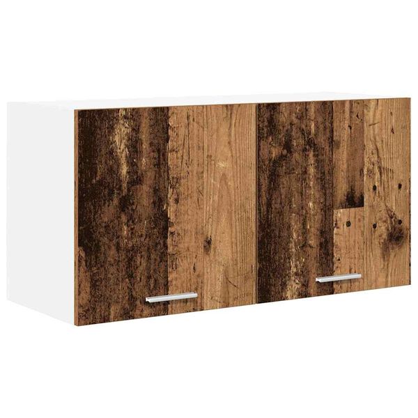 vidaXL Mueble colgante con almacenamiento Madera vieja 80 x 31 x 40 cm