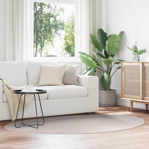 vidaXL Alfombra HUARTE Arena 140 x 200 cm Poliéster