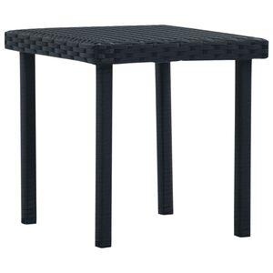 vidaXL Mesita de centro de jard&iacute;n rat&aacute;n sint&eacute;tico negro 40x40x40 cm