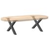 vidaXL Patas para mesa de centro en forma de X (2 unidades), antracita, 50 x (30-31) cm, acero