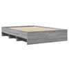 vidaXL Estructura de cama madera de ingenier&iacute;a gris Sonoma 135x190 cm