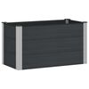 vidaXL Arriate elevado Negro 100 x 50 x 54 cm WPC y Aluminio